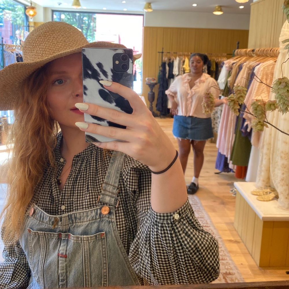 LA MADDALENA GINGHAM Jane Blouse size Medium